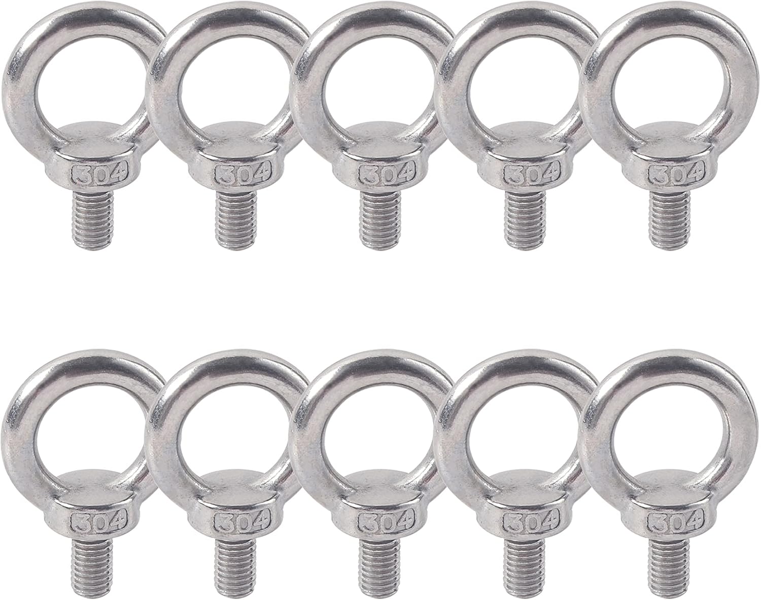 Newlng M5X10 Golfari Bullone ad Occhiello in Acciaio Inox 304 – 10 pezzi per Sollevamento