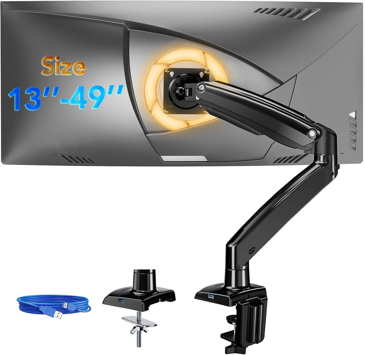 Detalle de ErGear Monitor Halterung für 13–49 Zoll Ultrawide-Bildschirme (bis 12 kg, VESA 75x75/100x100)