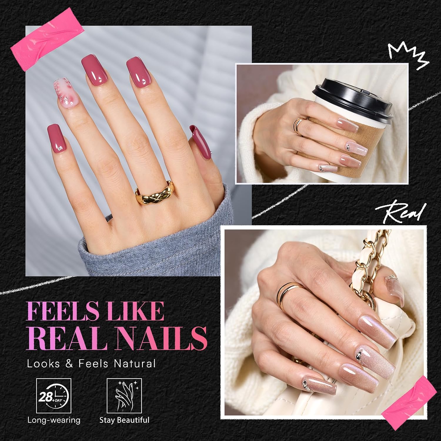 Detalle 2 de Makartt Square Nail Tips, 504 Pieces