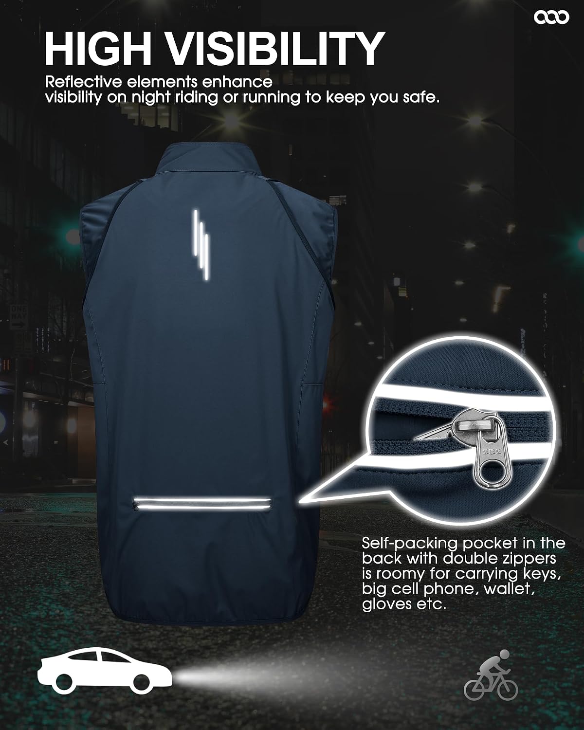 Detalle 1 de 33,000ft Herren-Fahrradjacke wasserdicht 8.000 mm