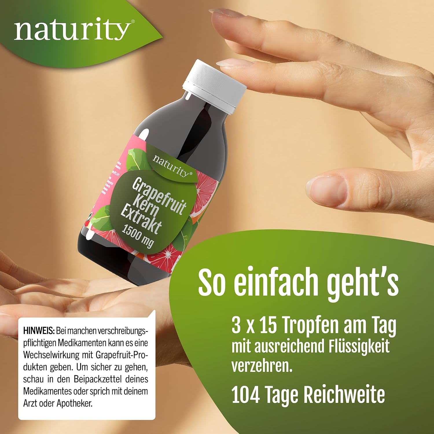 Detalle de Bio Grapefruitkernextrakt (1200 mg Bioflavonoide/250 ml) – vegan, zertifizierte Bio-Qualität, in Deutschland hergestellt