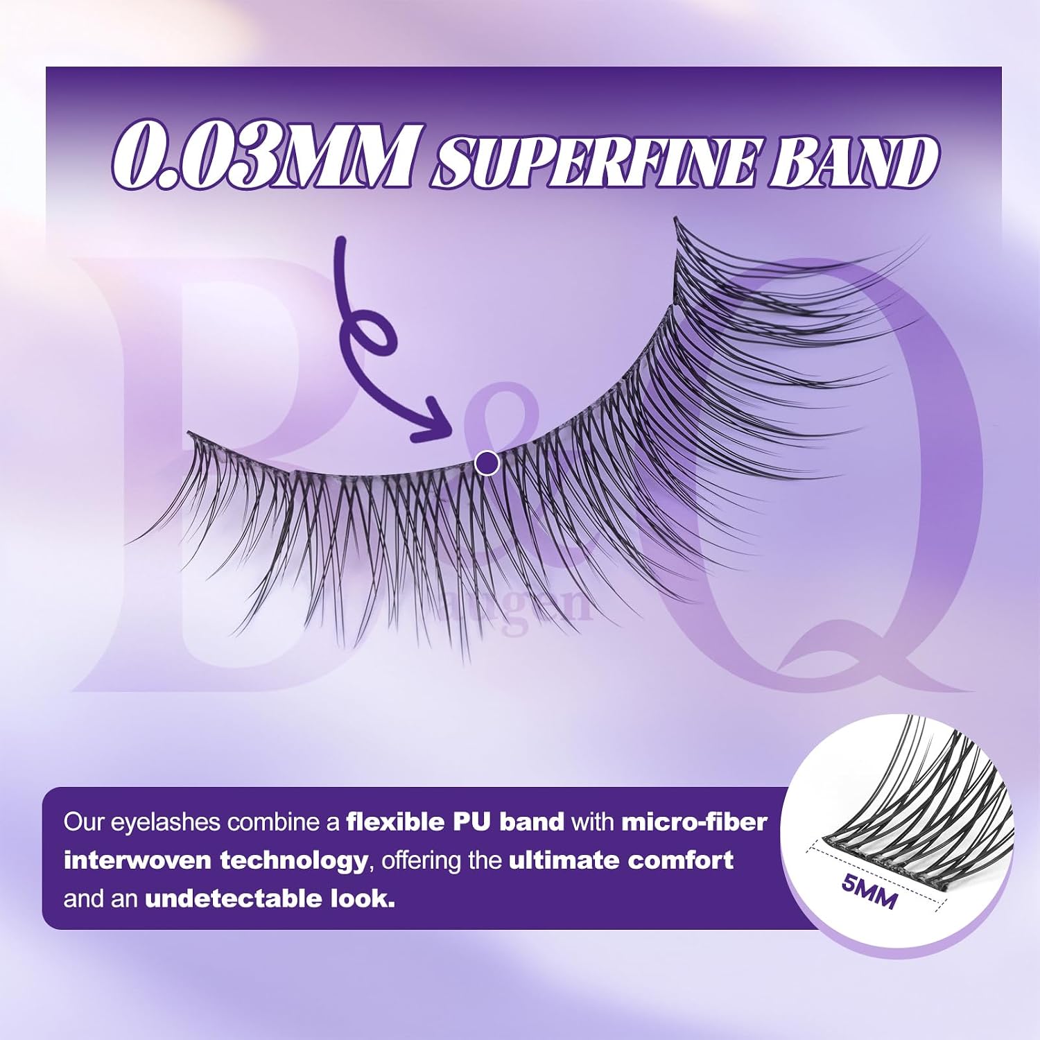 Thumbnail 3 de B&Qaugen Natural Lash Clusters, 144-Count C-Curl Wispy Mix, 8–16 mm