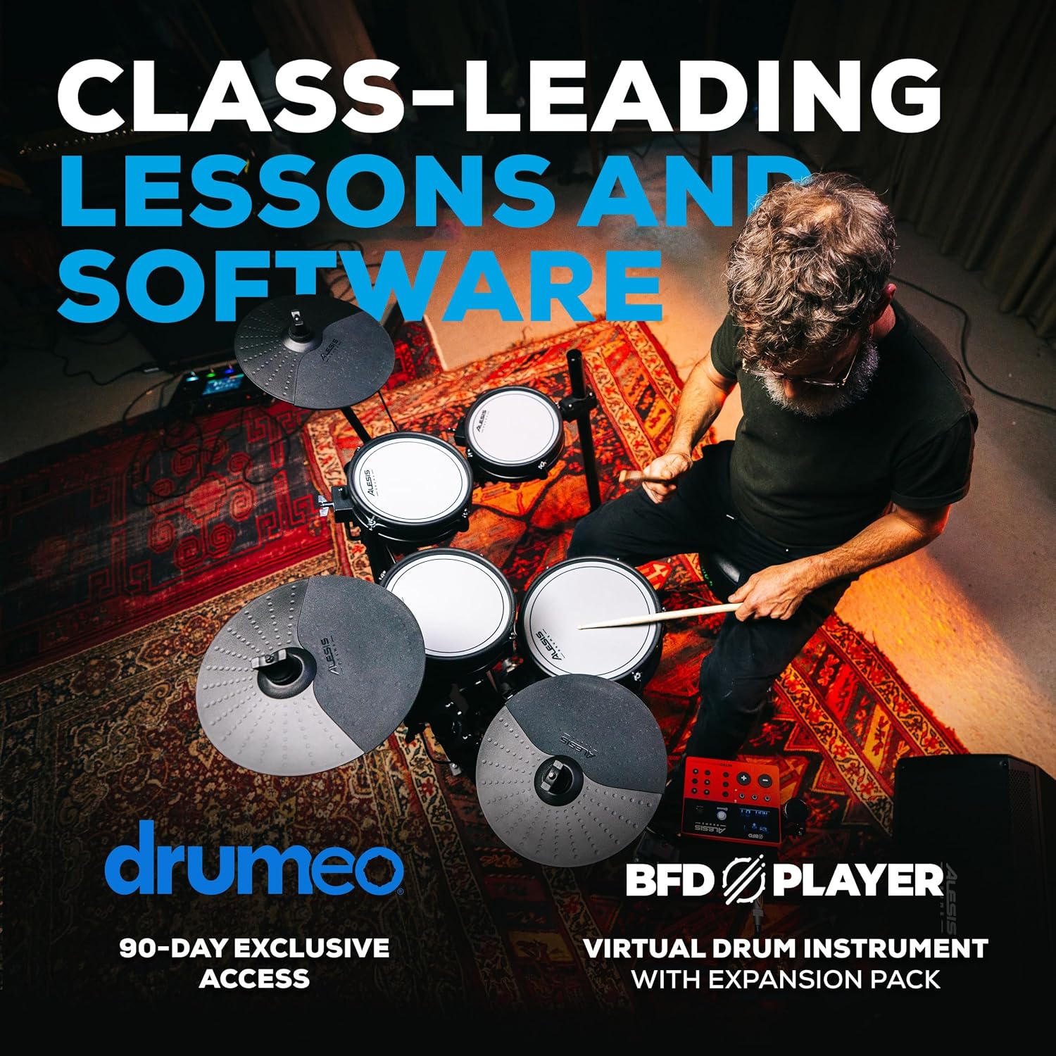 Thumbnail 5 de Alesis Nitro Pro elektronisch drumstel met meshvellen, Bluetooth en dual-zone snare