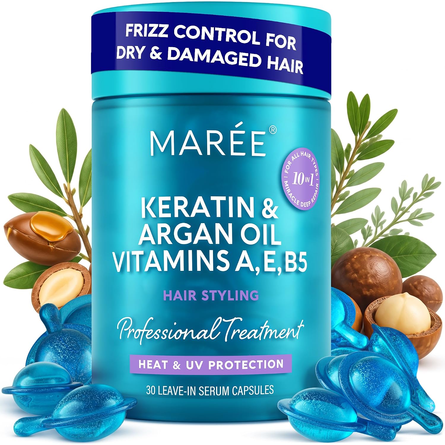Detalle de MAREE Hair Oil Frizz Control Serum for Curly Hair ๐โ