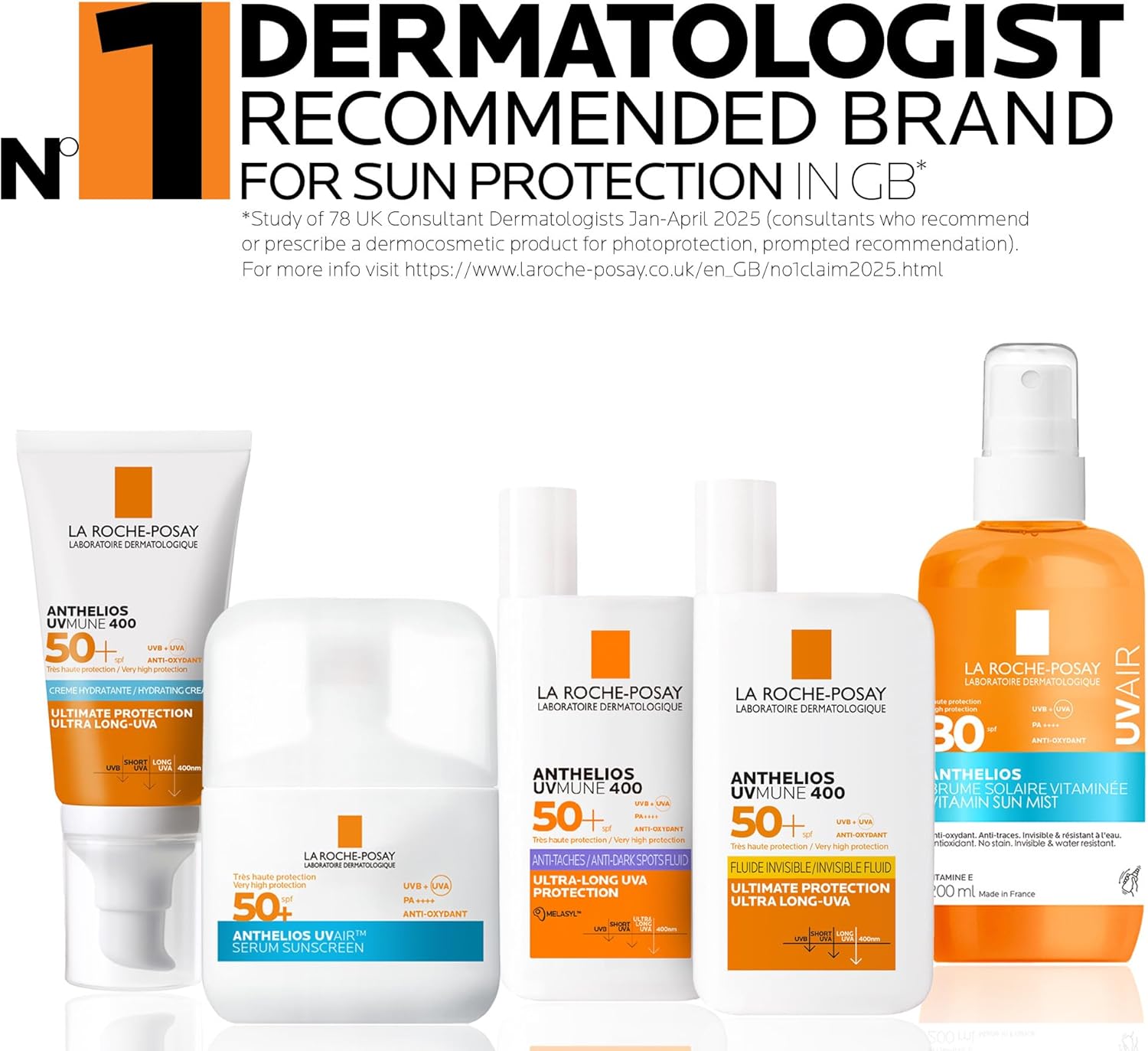 Detalle 1 de La Roche-Posay Anthelios UVMune 400 Dermo-Pediatrics Invisible Spray SPF50+ for Children