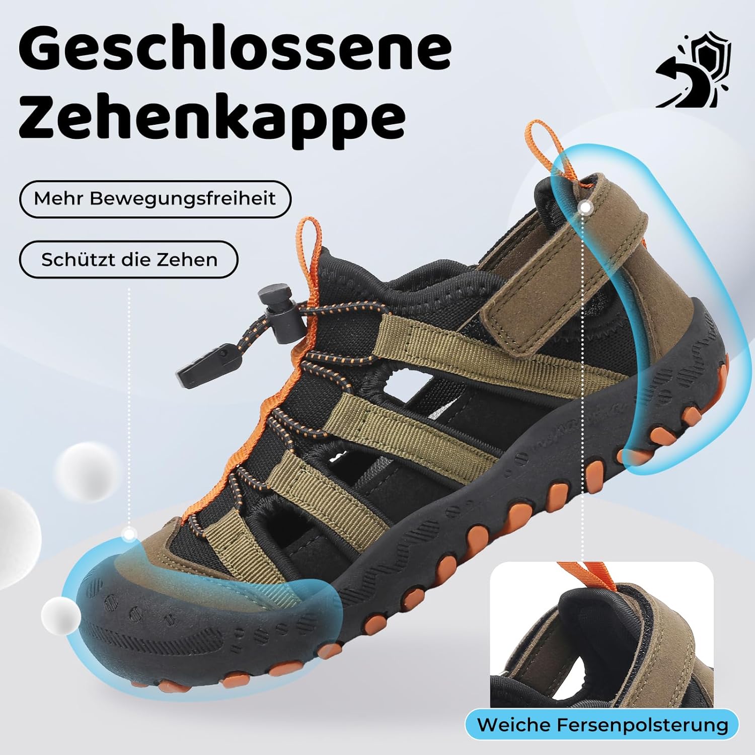 Thumbnail 2 de Mishansha Kinder Sandalen – Outdoor Trekkingsandalen, atmungsaktiv, Gr. 26–38 EU