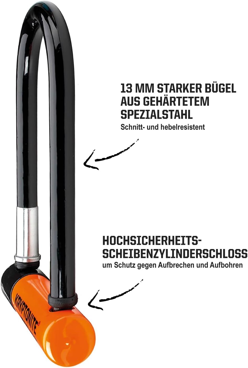 Thumbnail 2 de Kryptonite Evolution Mini-7 Bügelschloss – Sicherheitsgrad 7/10, robustes U‑Schloss mit flexiblem Doppelschlaufenkabel