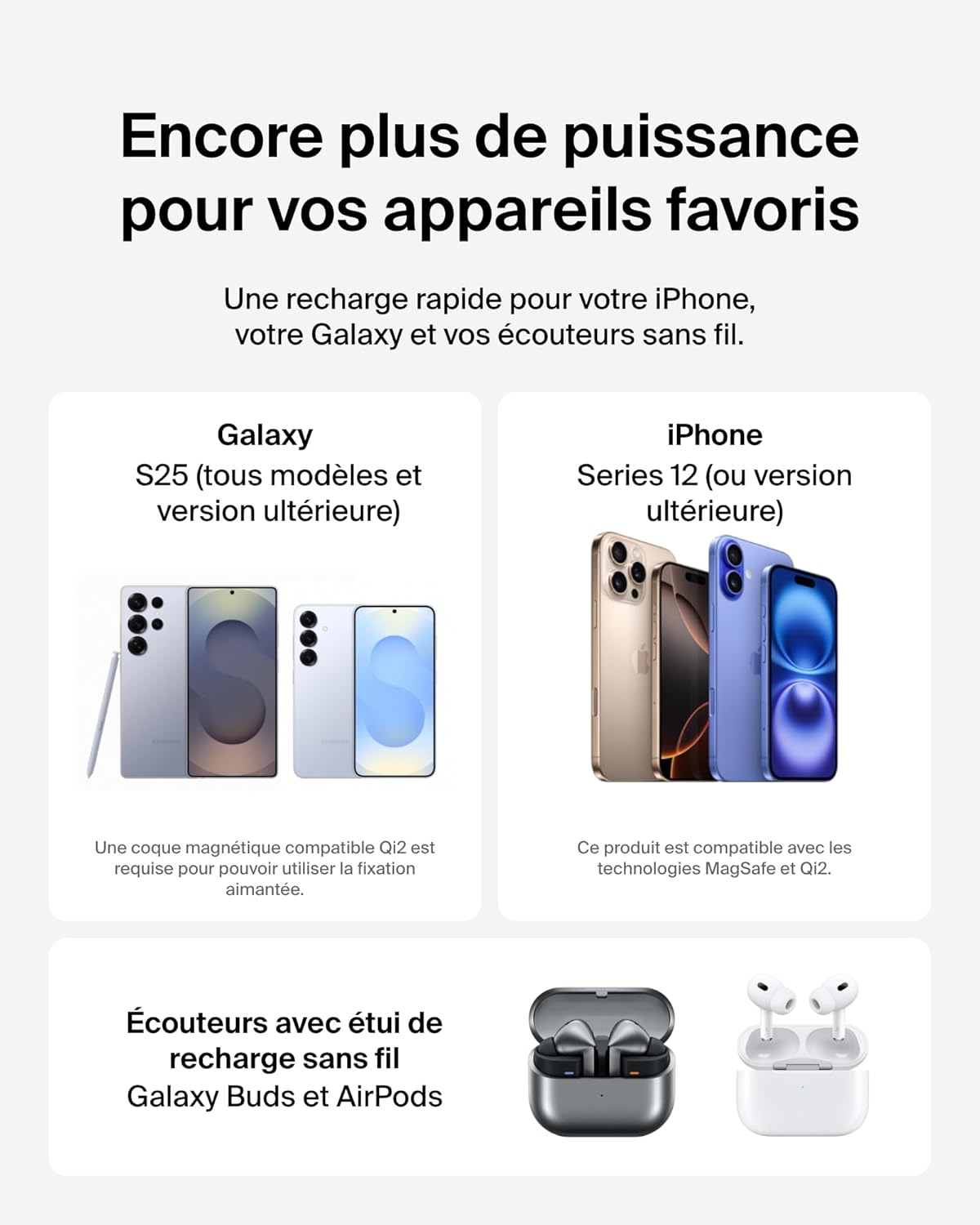 Thumbnail 6 de Belkin BoostCharge Chargeur 2-en-1 magnétique et pliable – MagSafe et Qi2, 15 W