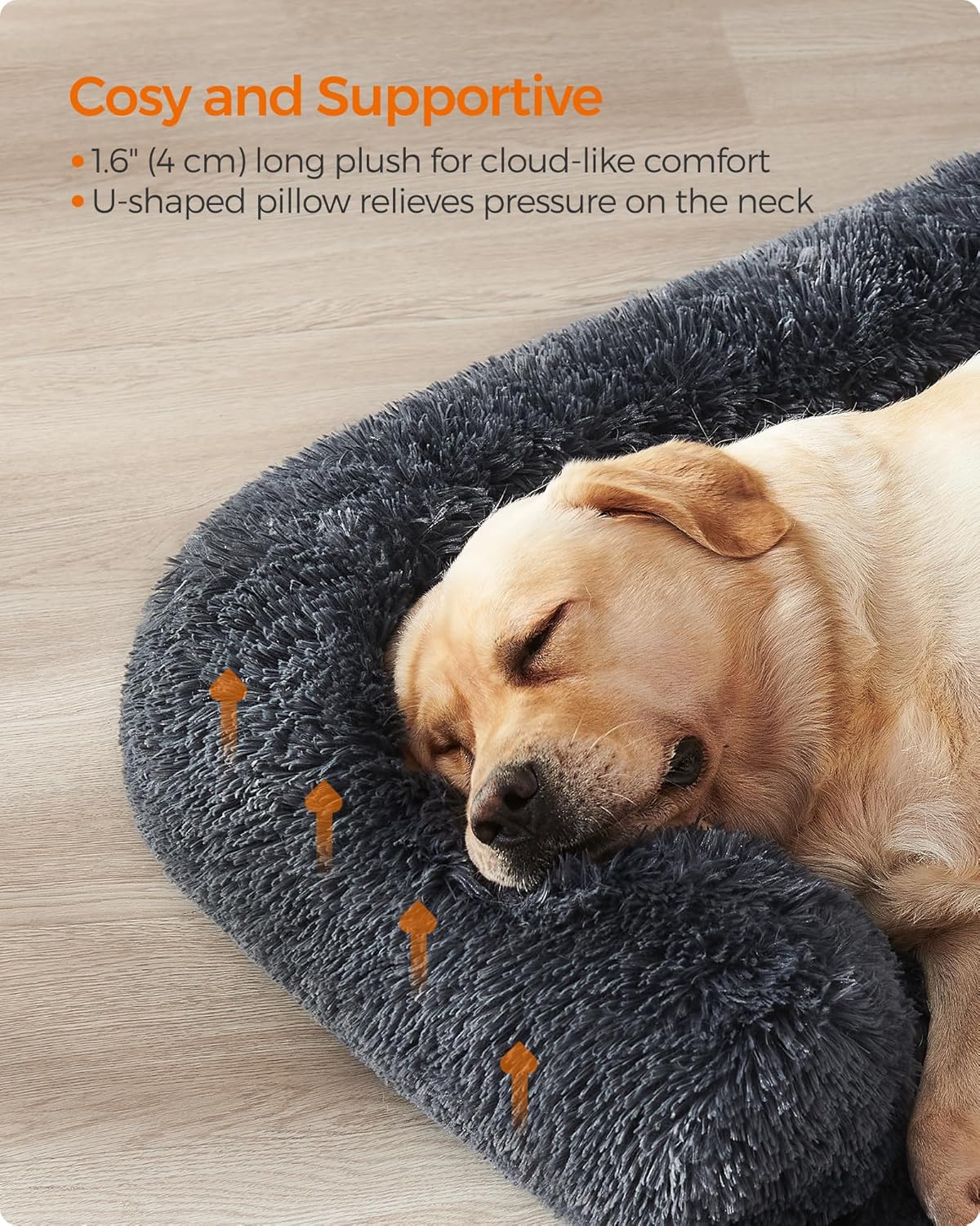 Detalle 2 de Feandrea FluffyHug XXL Dog Sofa Bed – Calming, Extra-Large 122 x 95 cm