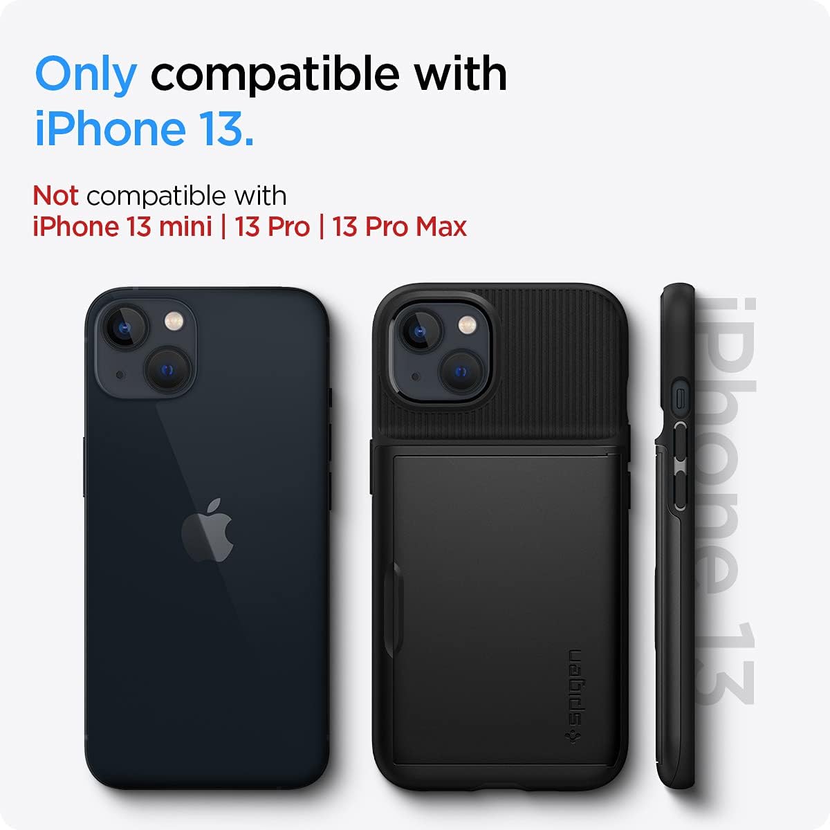 Detalle 2 de Spigen Slim Armor CS Coque pour iPhone 13 en noir