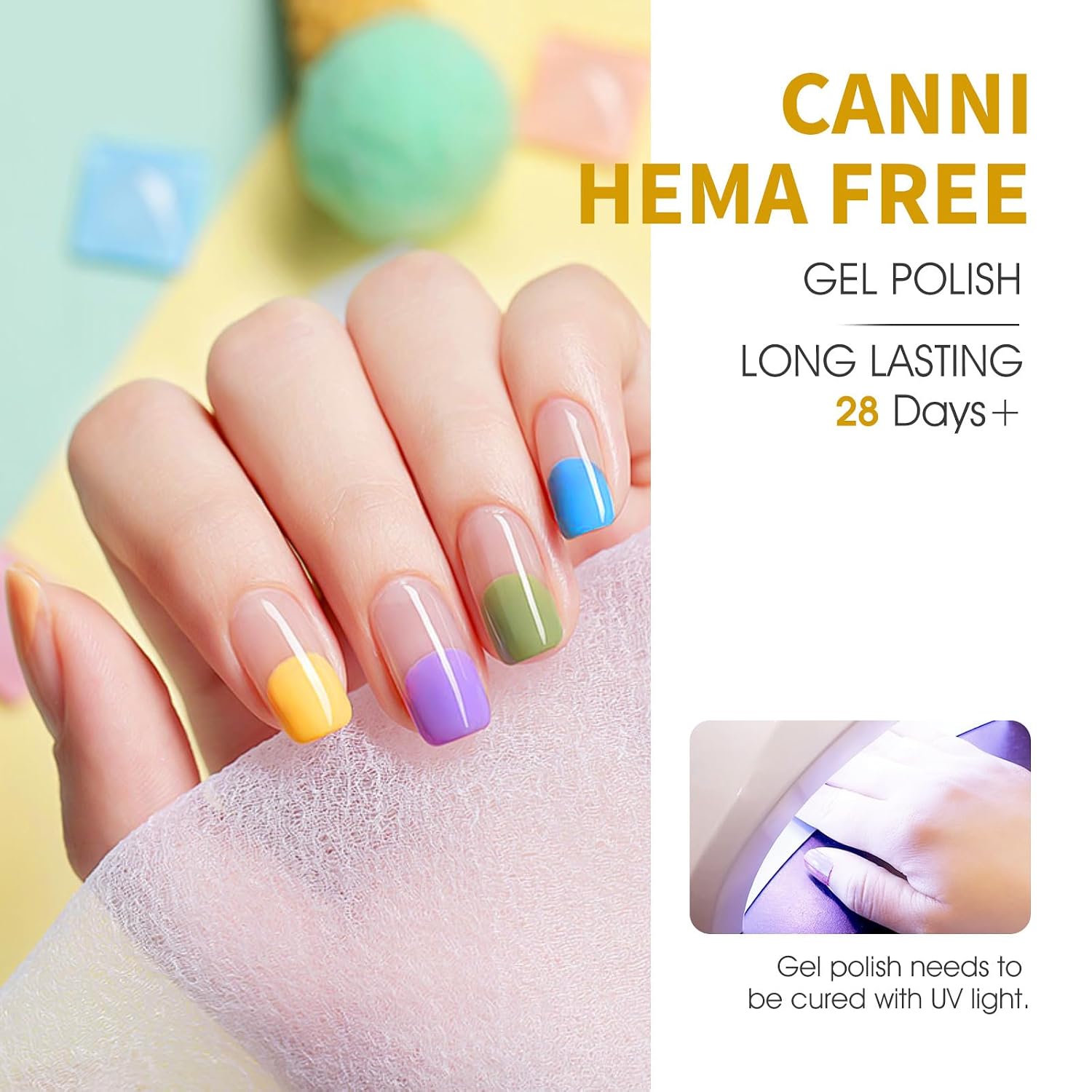Detalle de CANNI Gel Nail Polish Set, 6 Colors