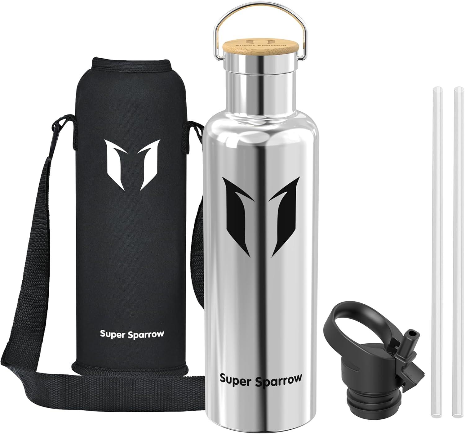 Detalle 2 de Super Sparrow Botella Agua Acero Inoxidable 1L 🚰