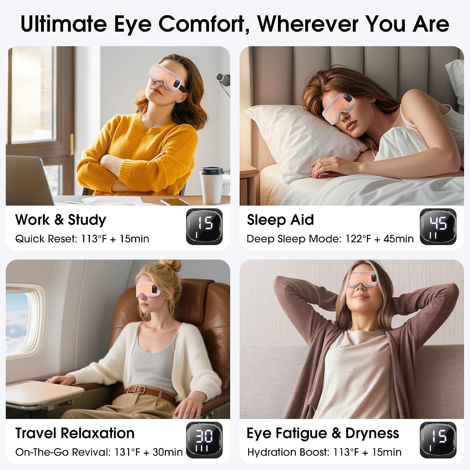 Thumbnail 6 de Heated Eye Mask, 4 Heat Levels