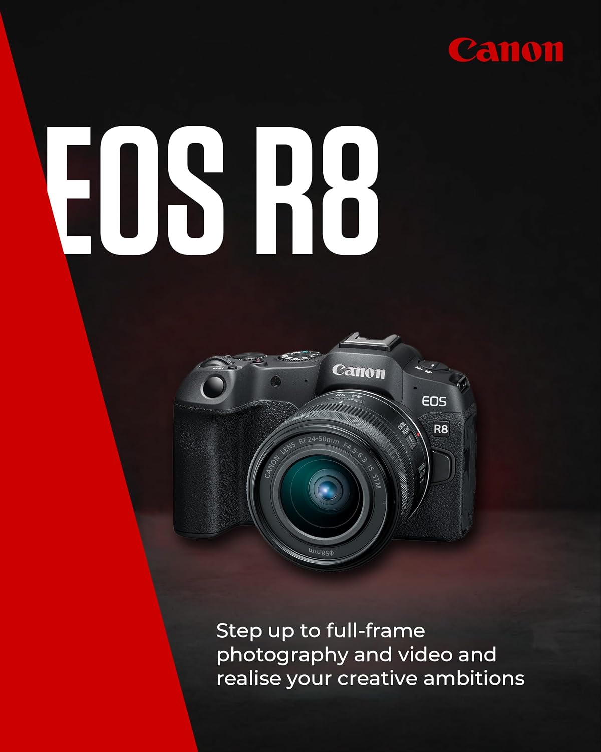 Detalle de Canon EOS R8 24.2 MP full‑frame mirrorless camera