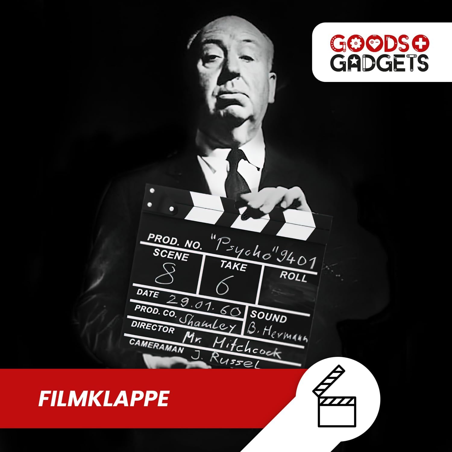 Detalle de GOODS+GADGETS Clapet de Film XXL – Requis Hollywood pour déco cinéma