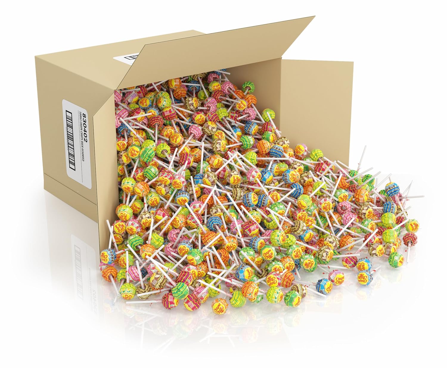 Detalle 1 de Chupa Chups 6045197 Classic Lollipops, 7 Flavors, Individually Wrapped, 1,000 Count