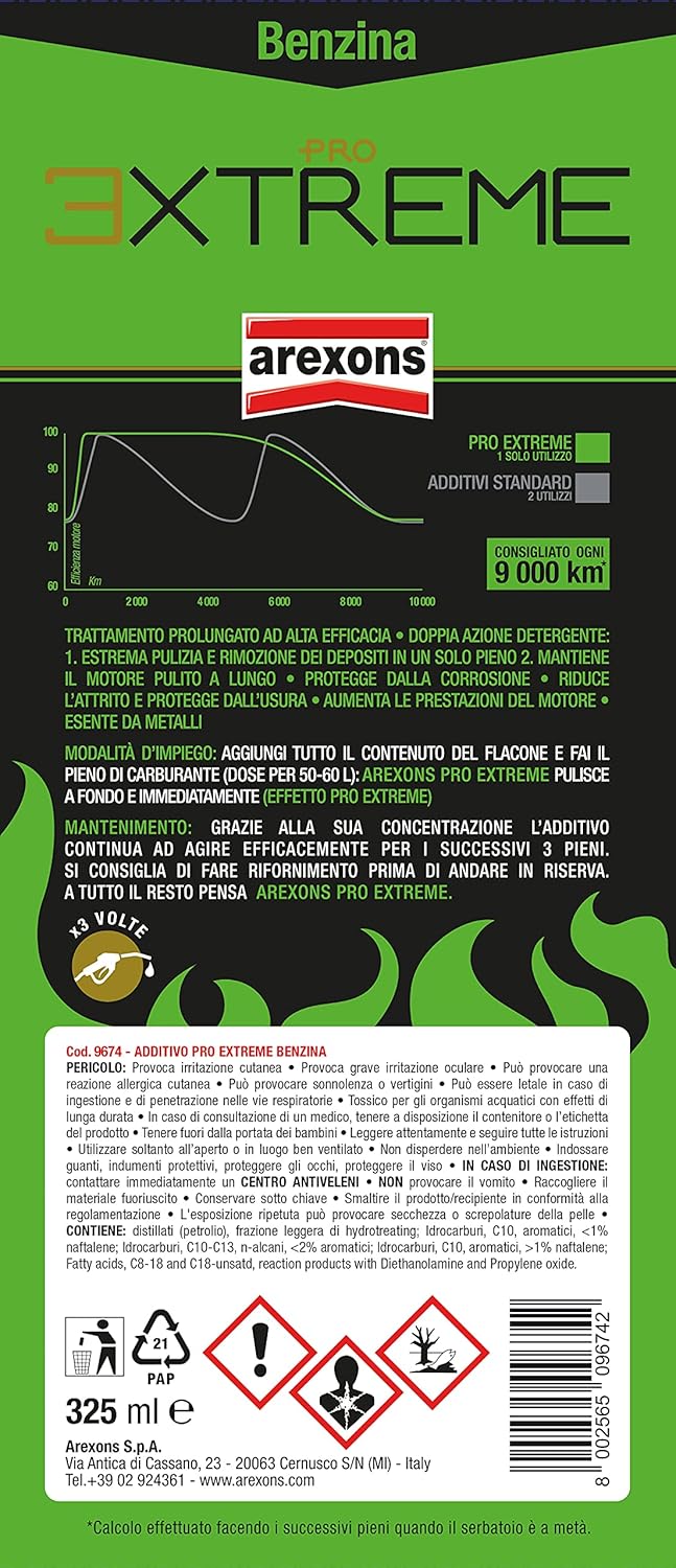 Thumbnail 4 de Arexons Additivo Pro Extreme Benzina 325 ml: pulizia, protezione e prestazioni migliori per motori a benzina