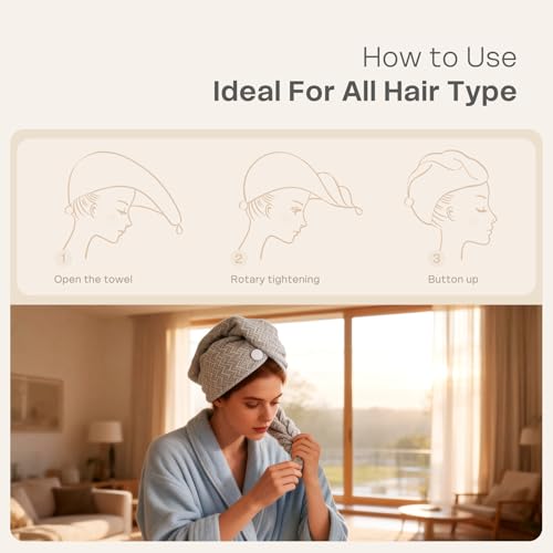 Detalle de Vie TRIOMPHE 3 Pack Microfibre Hair Towel Wrap