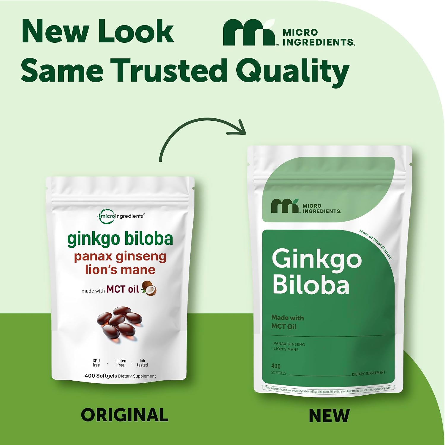Detalle 2 de Micro Ingredients Ginkgo Biloba Supplement, 400 Softgels