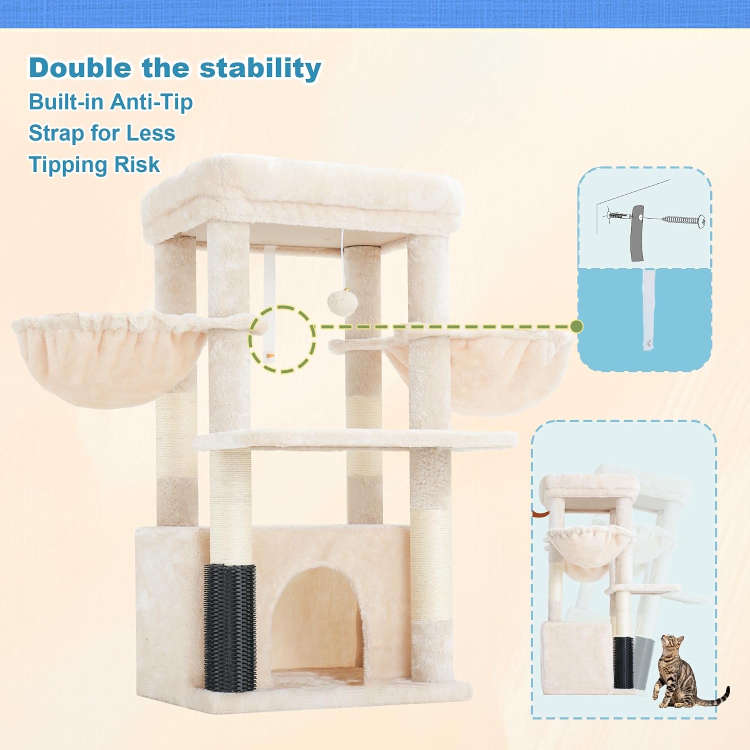 Thumbnail 6 de Hey-brother Cat Tree 35.4-Inch Tower