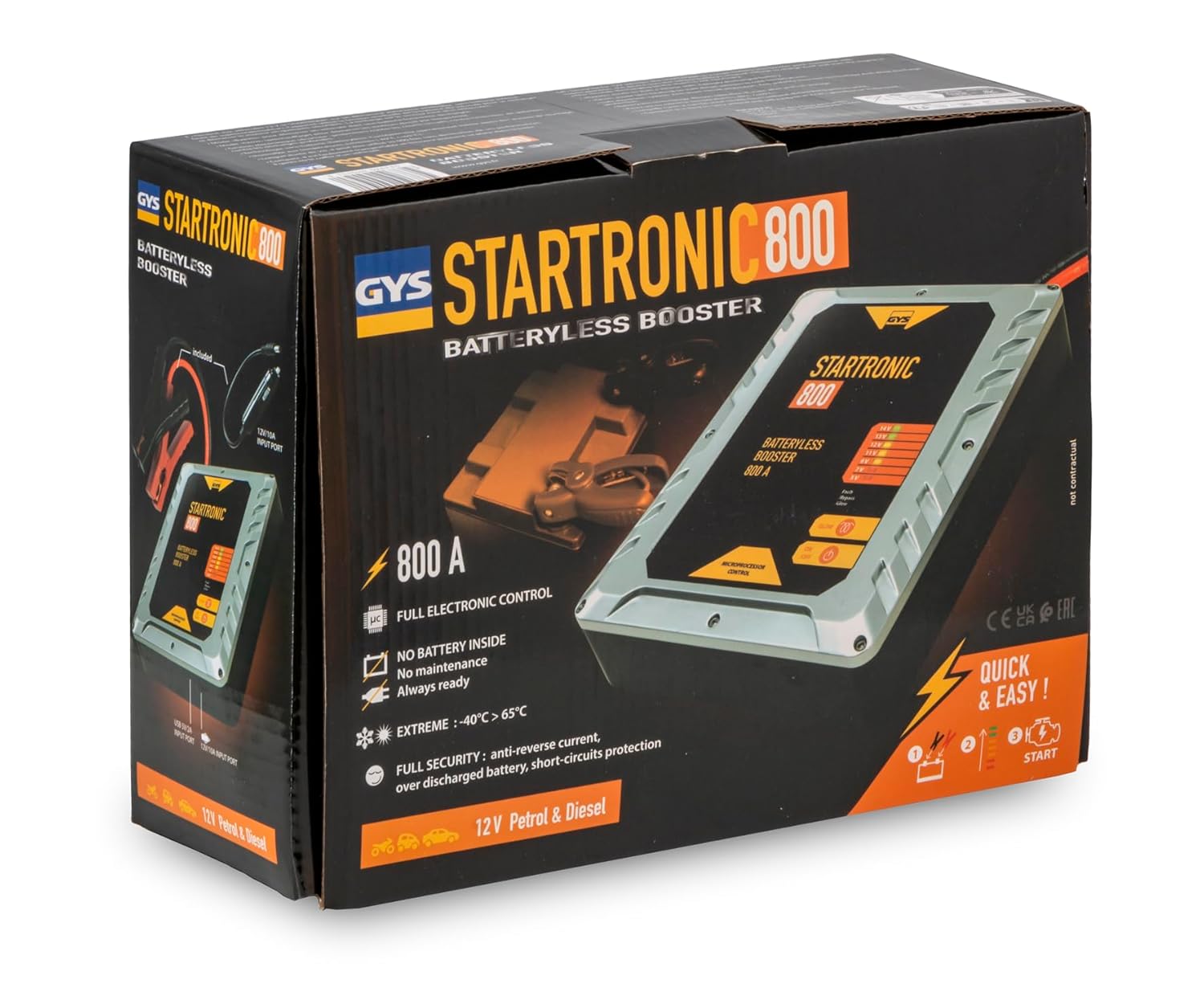 Detalle 2 de GYS 026735 Starter- und Ladebooster ohne Batterie STARTRONIC 800
