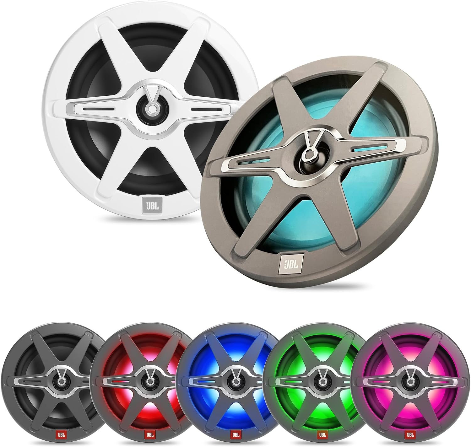 Detalle de JBL Club Marine 8" JBLMARSPKCB82AM 2-Way Marine Speaker with IPX5 and RGB LEDs