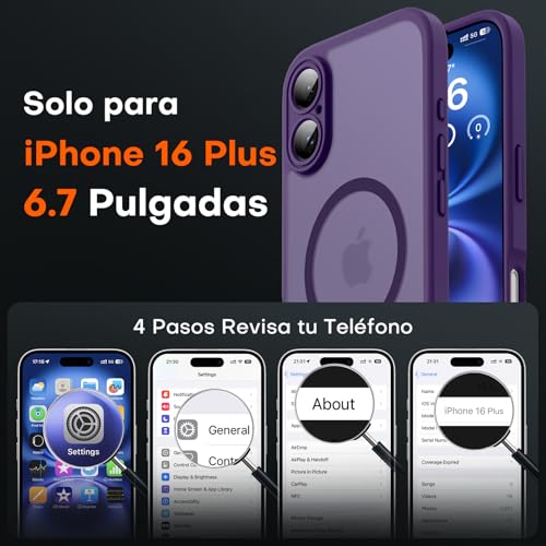 Detalle 2 de Coque magnétique TOCOL pour iPhone 16 Plus, 6,7 pouces ⚙