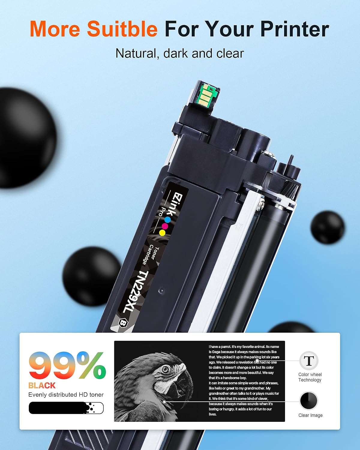 Thumbnail 3 de E-Z Ink Pro TN229XL/TN229 Toner Cartridges, 5-Pack with Chip