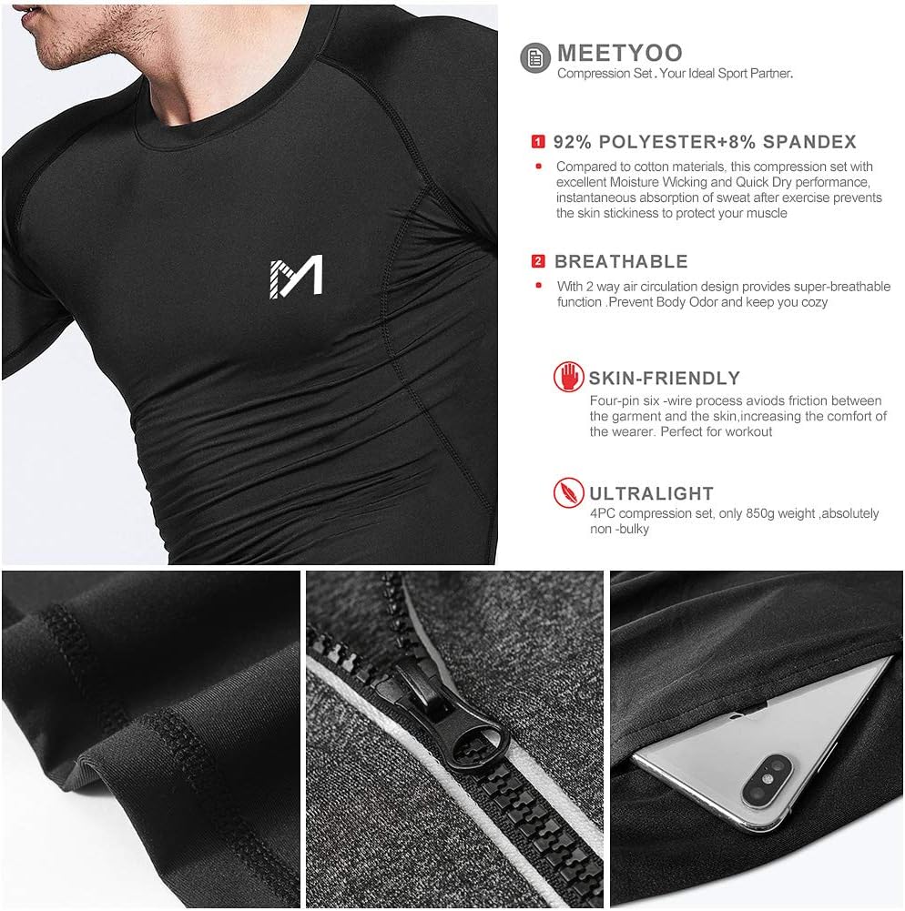 Detalle de MEETYOO Kompressionsshirt Herren