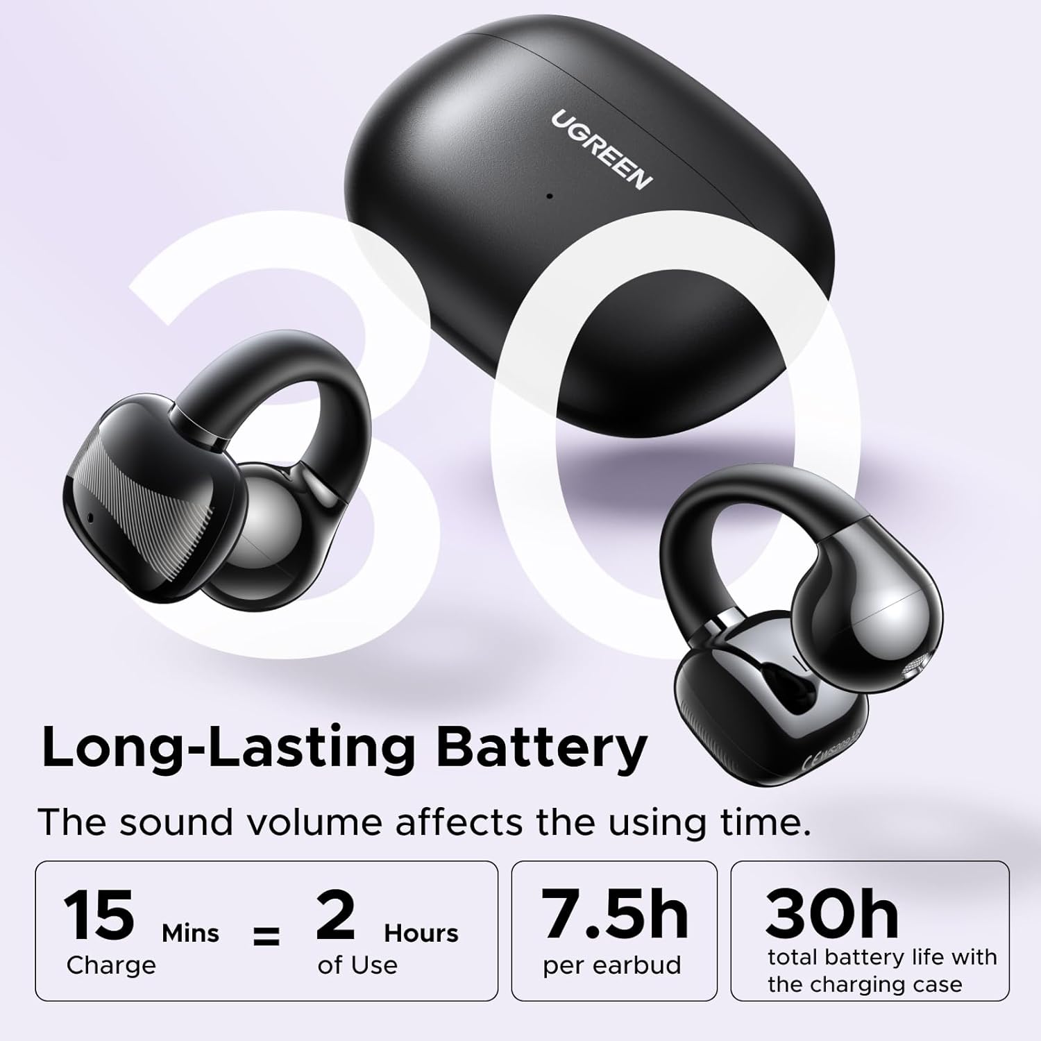 Thumbnail 4 de UGREEN HiTune S3 open‑ear earbuds 30H battery