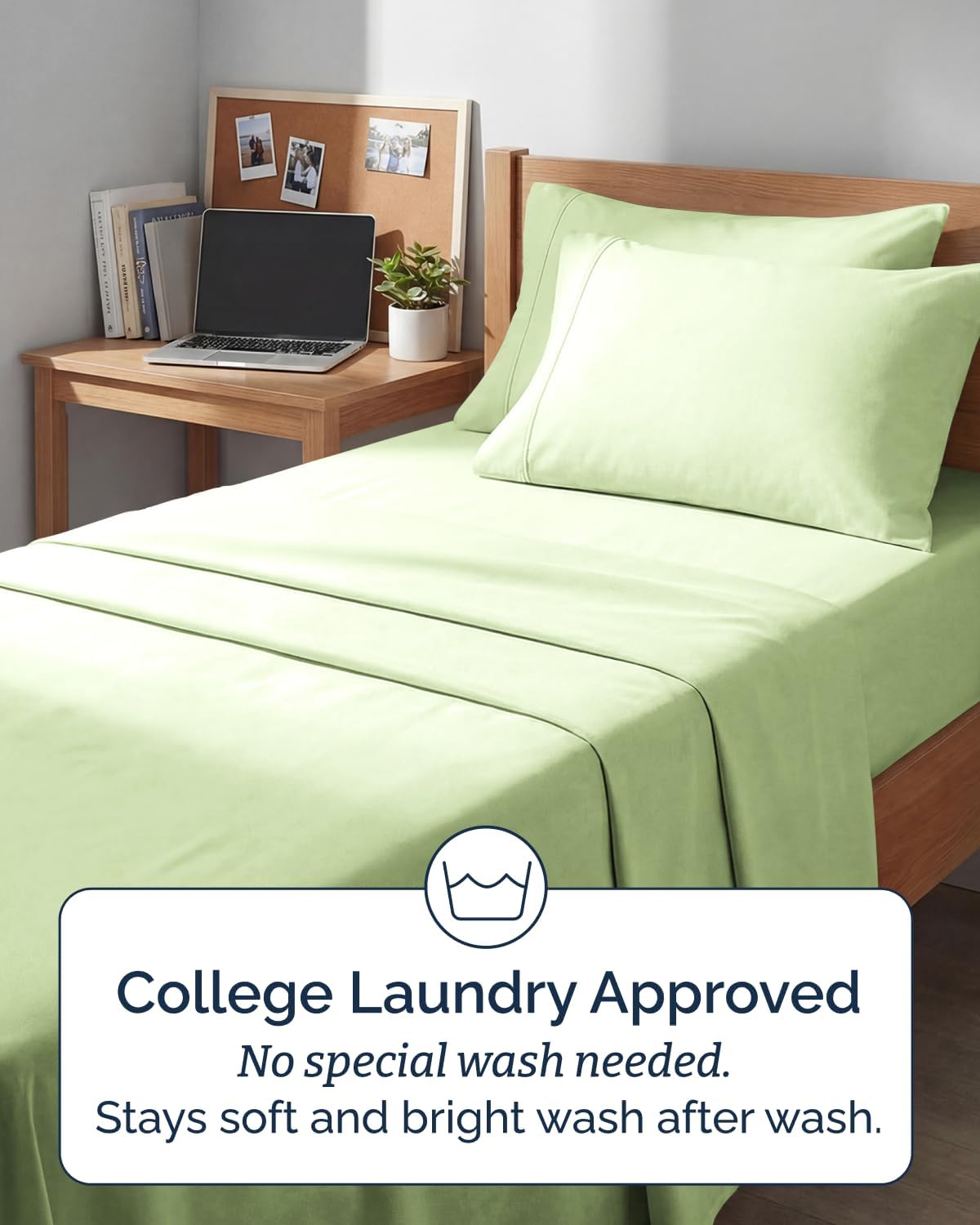 Thumbnail 6 de CGK Unlimited 21InchTwXLLightSage Twin XL Sheet Set, Microfibre, Light Sage