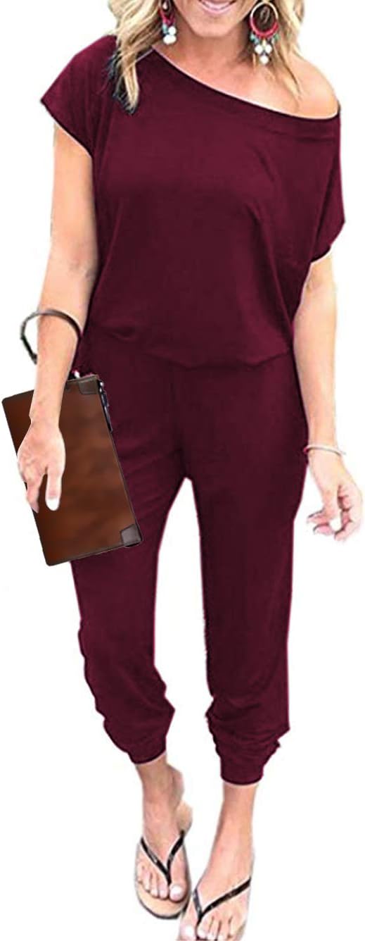 Thumbnail 6 de iChunhua Women Summer Off One Shoulder Jumpsuit with Pockets