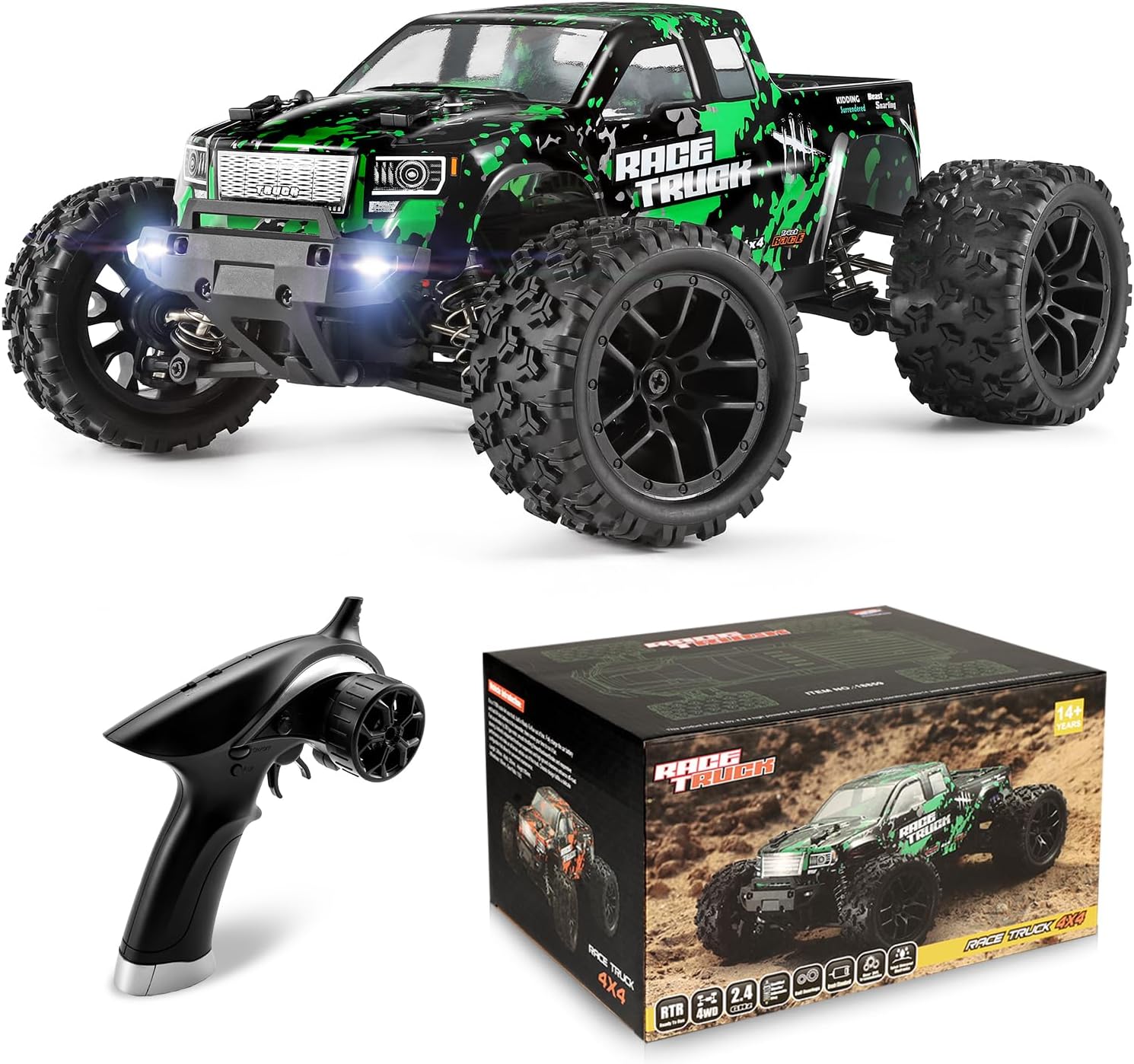 Detalle de HAIBOXING 18859 1:18 4WD RC Truck, 36 KPH, 2.4GHz, Two Batteries
