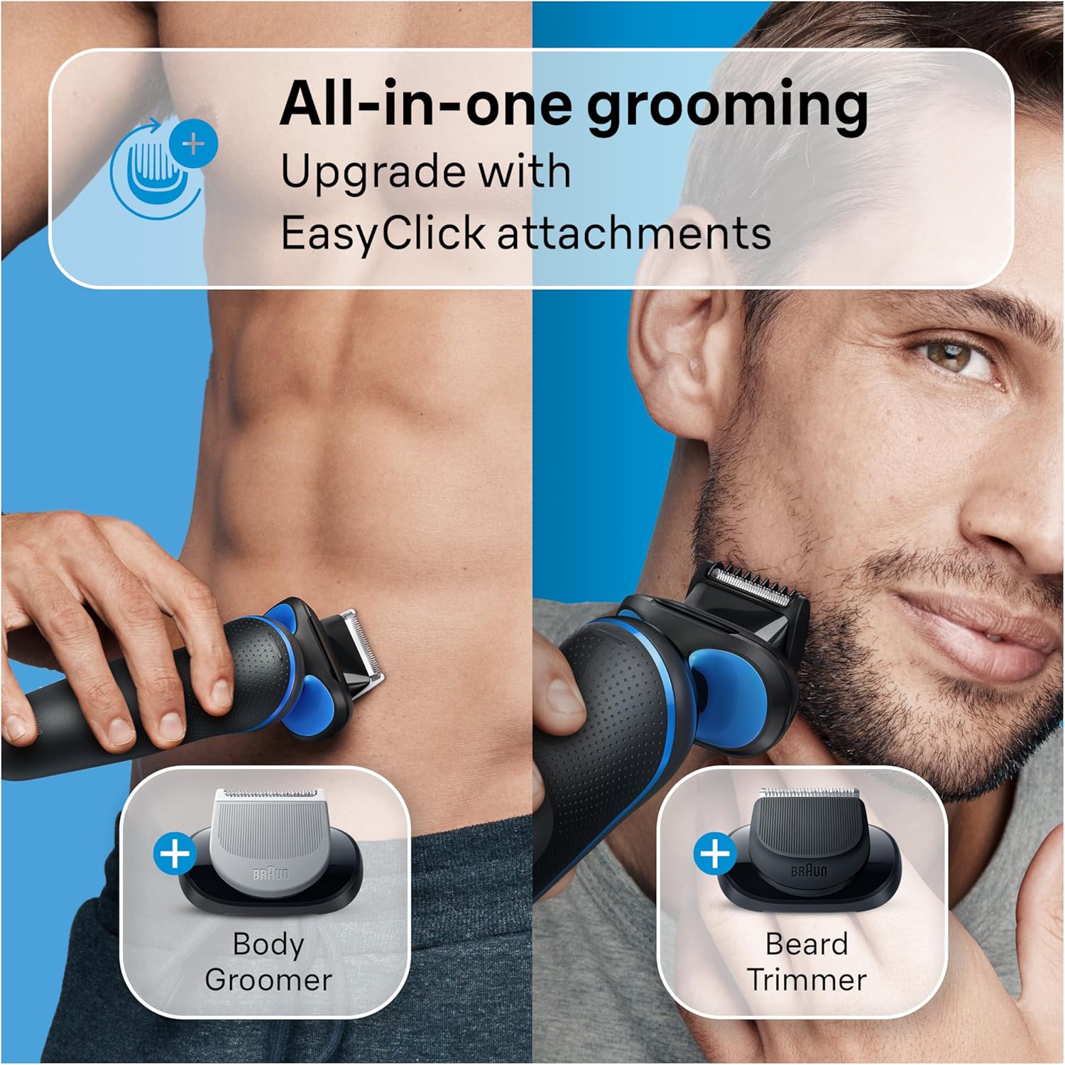 Thumbnail 6 de Braun Series 5 5150cs Electric Shaver for Men: Wet & Dry Foil Shaver with Turbo Mode, Beard Trimmer, Body Groomer & Charging Stand