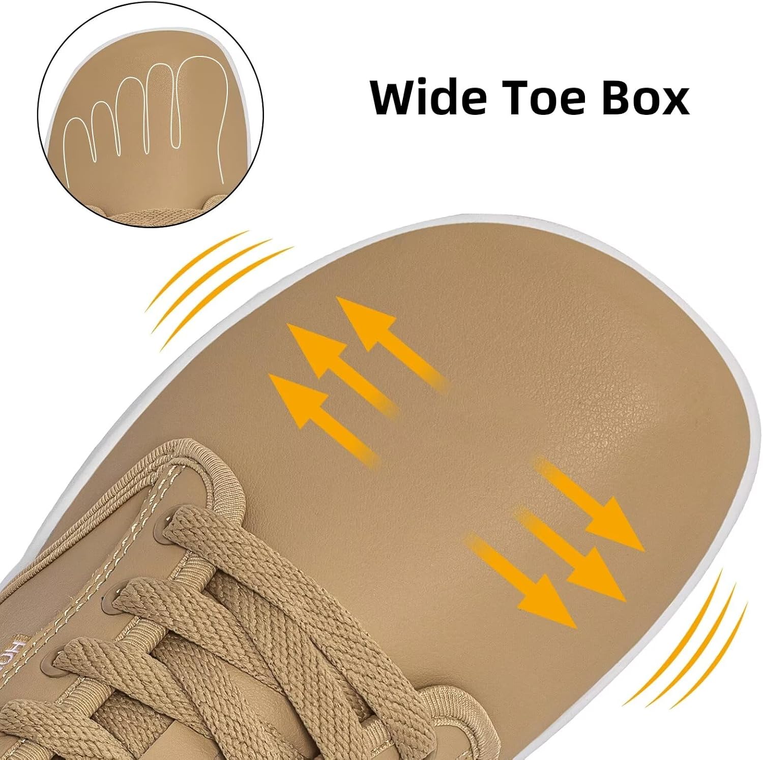 Detalle 2 de HOBIBEAR Unisex Barfußschuhe mit breiter Zehenbox (Leder, Zero-Drop) für Outdoor, Walking & Trail