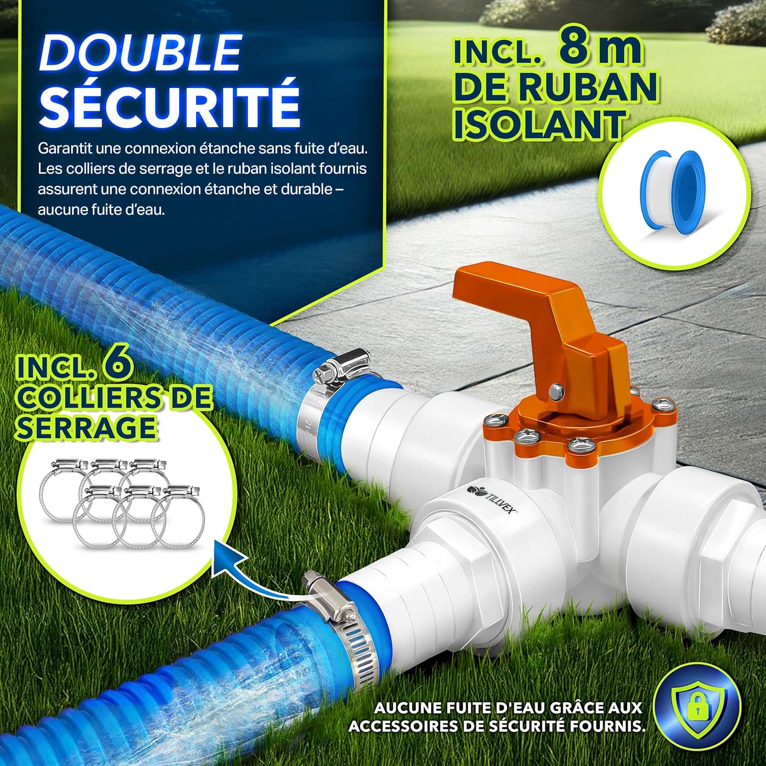 Detalle 2 de tillvex Bypass Kit Piscine Ă32/38 mm đ