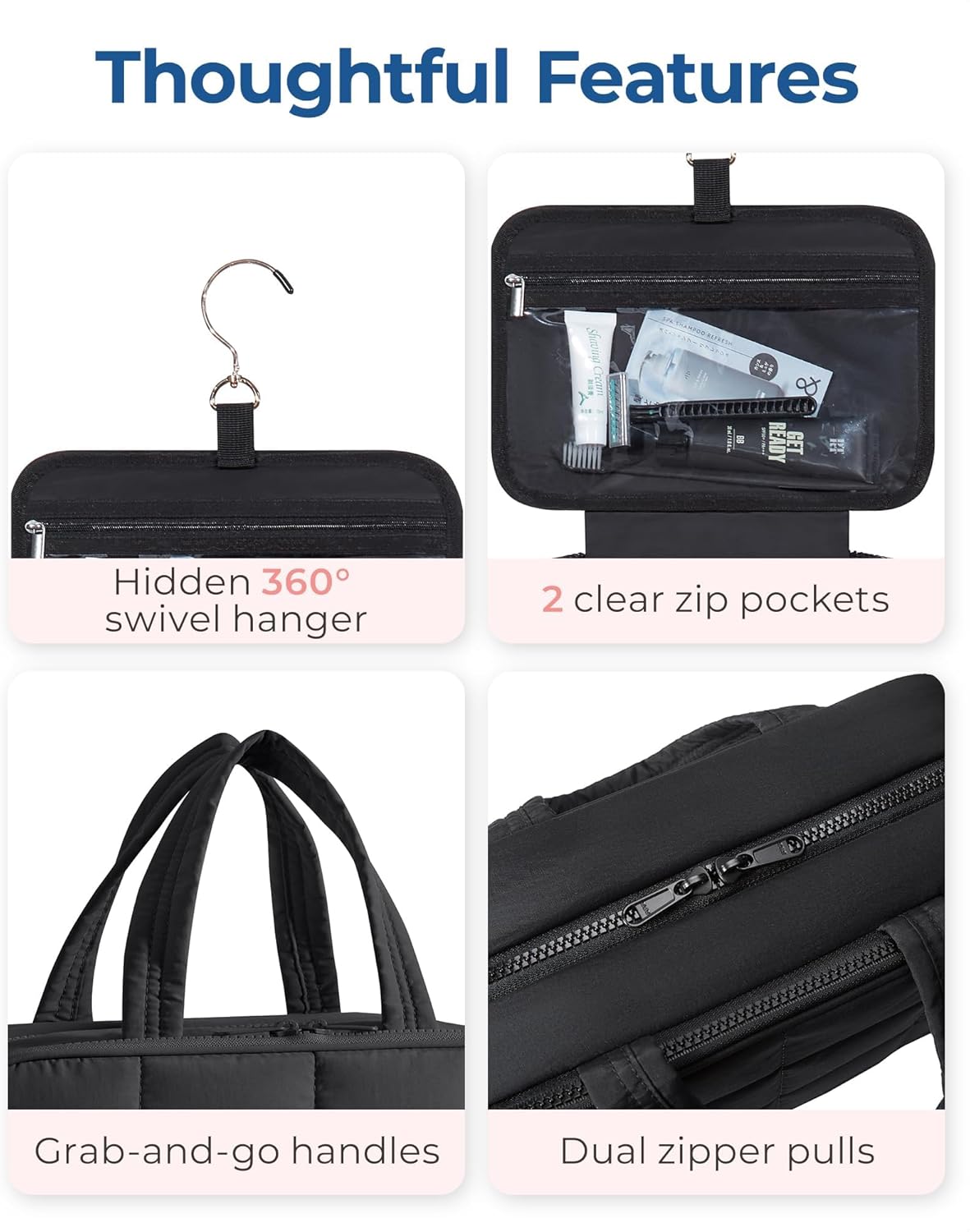 Thumbnail 4 de BAGSMART Hanging Toiletry Bag L 12.2in