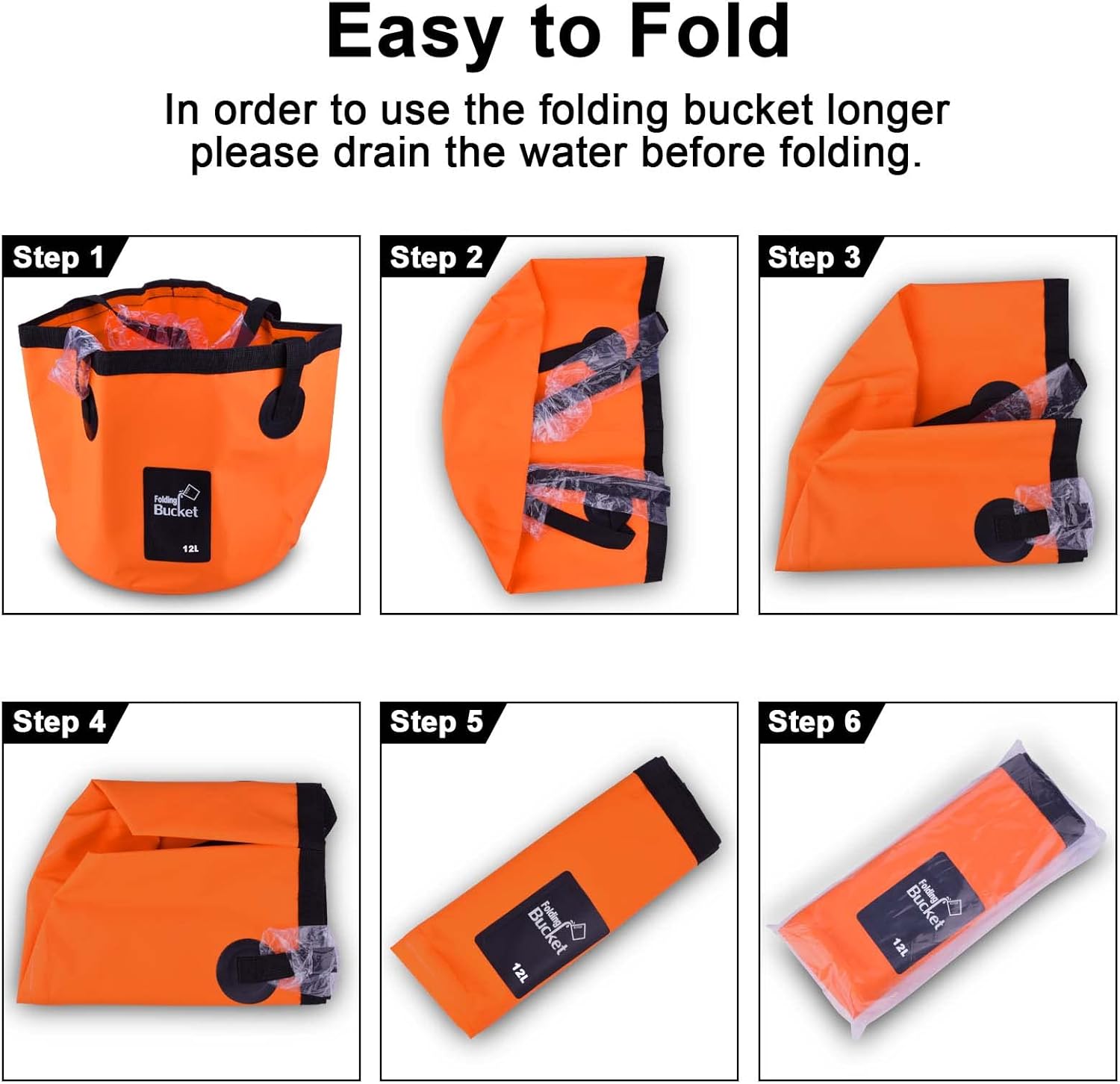 Thumbnail 4 de iGreely Folding Bucket 12L collapsible bucket