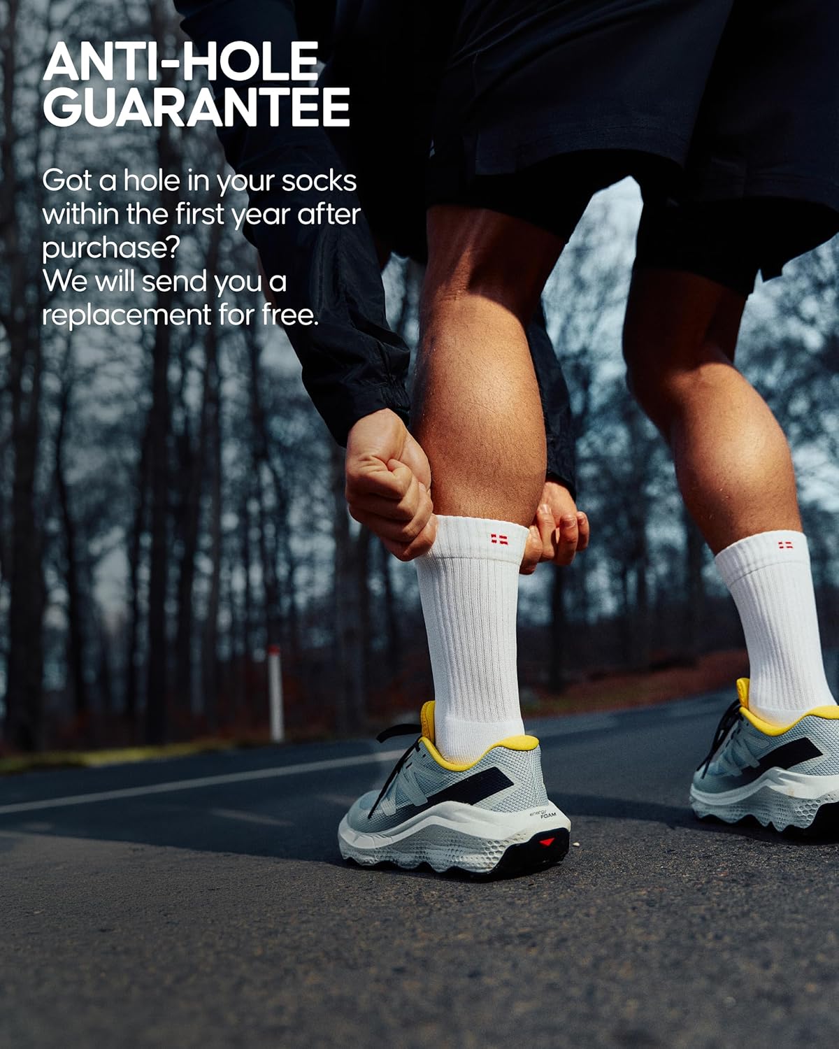 Thumbnail 3 de Danish Endurance Cushioned Long-Distance Running Crew Socks (Anti-Blister) — unisex 3 or 5 pack