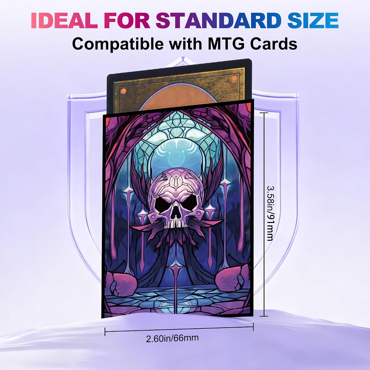 Thumbnail 4 de UAONO MTG Card Sleeves 100ct (Swamp) – Ultra Clear Front, Matte Back, Tear-Resistant Deck Protector