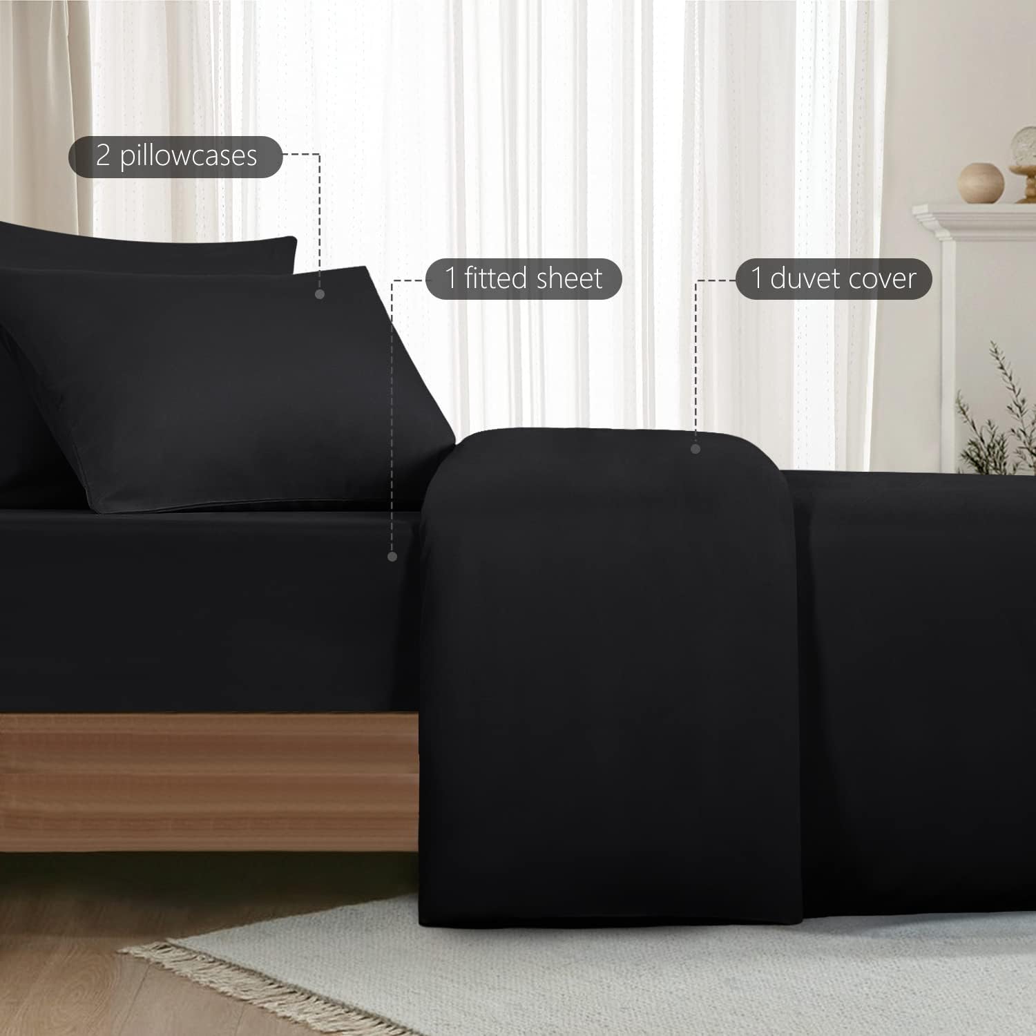 Thumbnail 1 de RUIKASI Bedding Sets King Size 220x230 cm