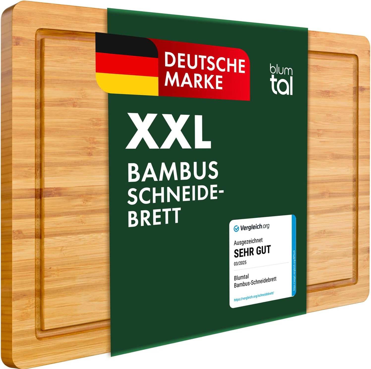 Detalle de Blumtal Schneidebrett Bambus XXL 45x30x2 cm
