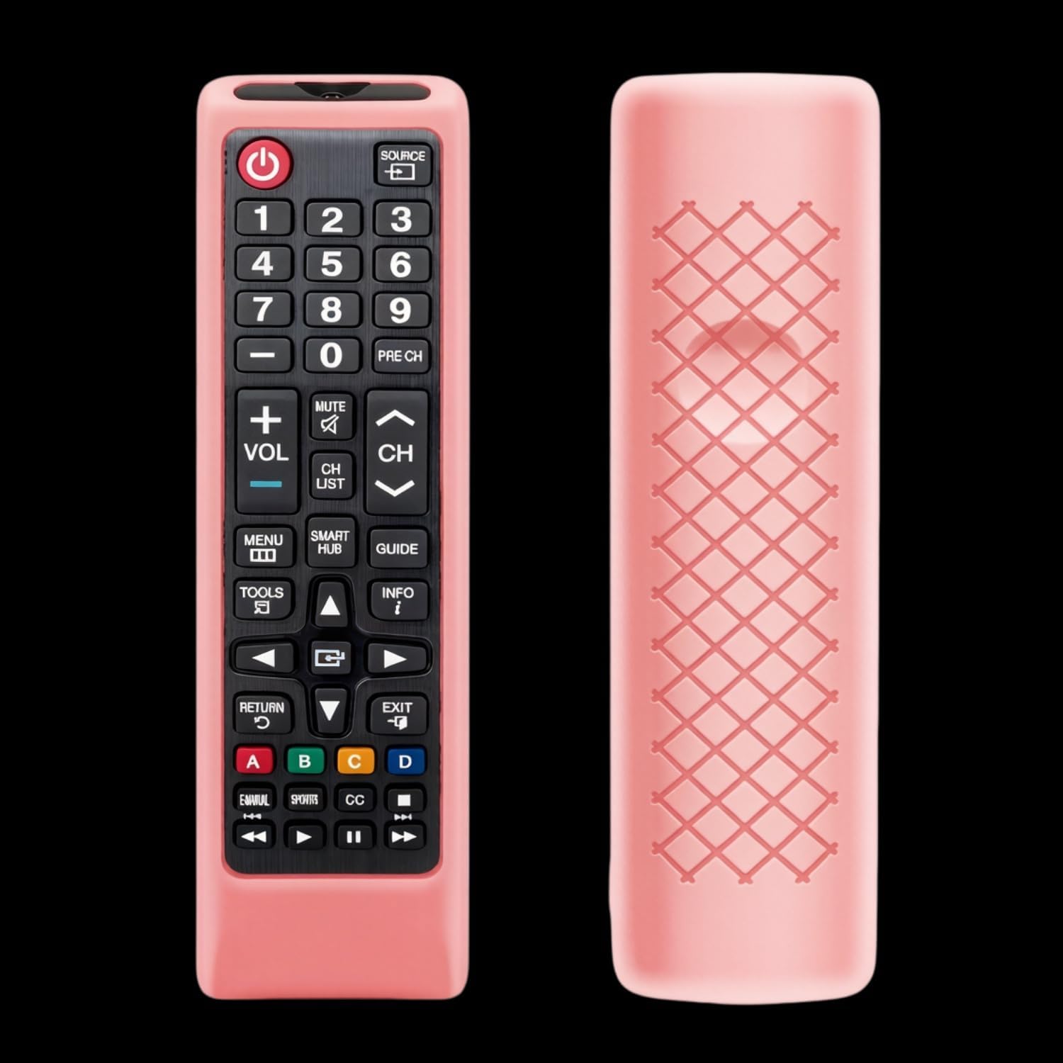 Thumbnail 5 de Remote Cover Case for Samsung TV Remote – Universal silicone sleeve with wrist strap and glow-in-the-dark (White)