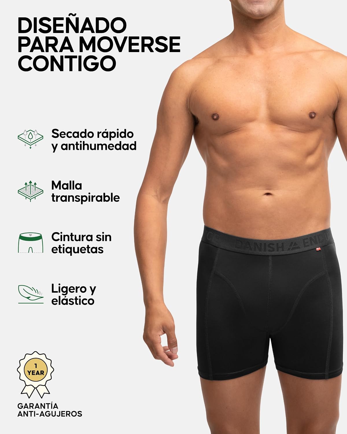 Detalle 2 de DANISH ENDURANCE Boxer deportivo pack 6