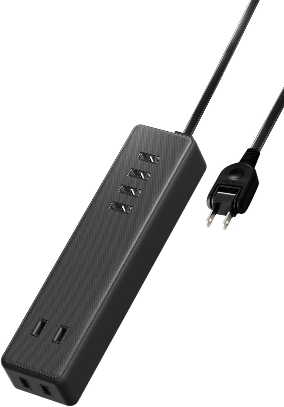Detalle de エレコム ECT-0415BK 電源タップ USBポート4口・AC差込口2口、1.5mコード