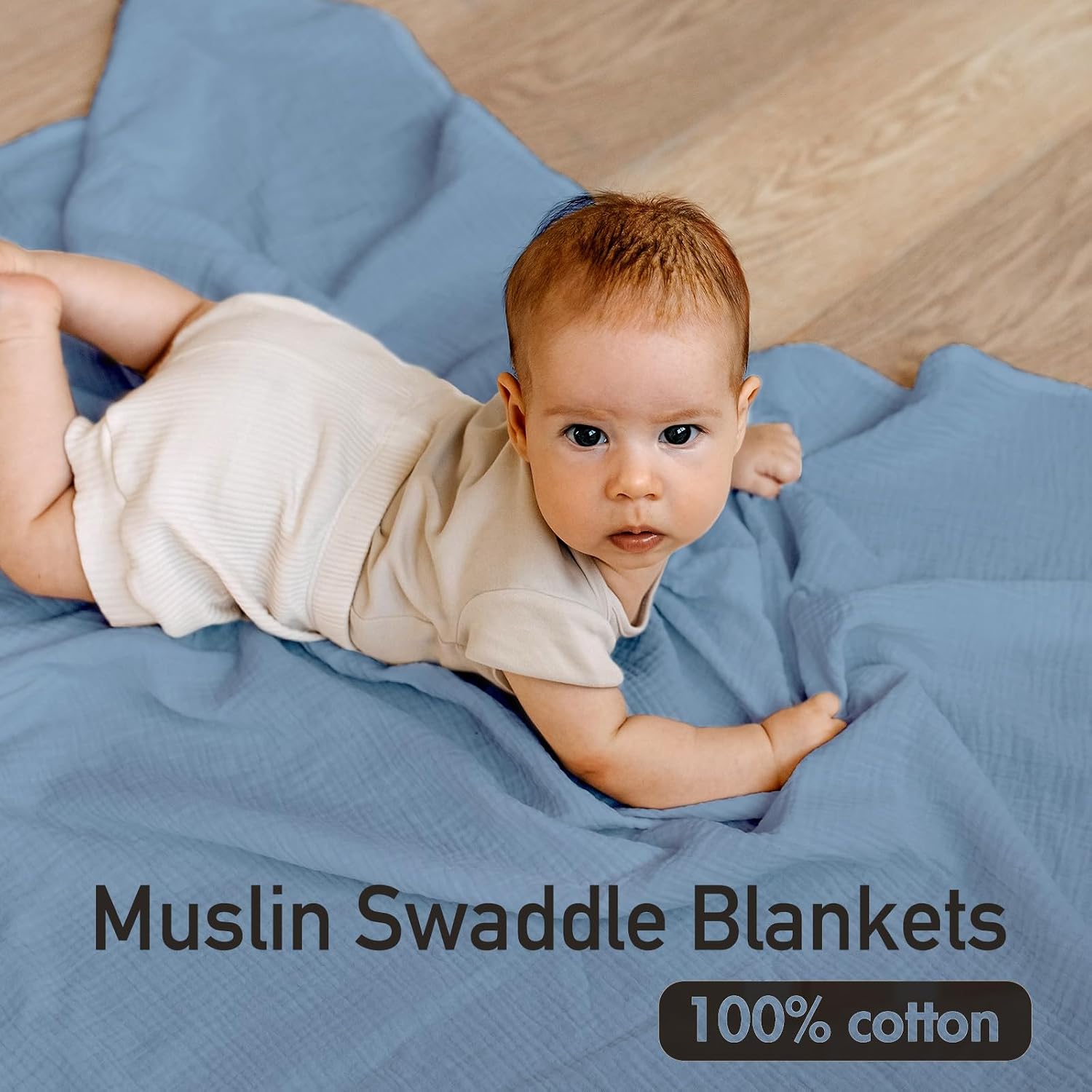Thumbnail 5 de GLLQUEN BABY muslin swaddle blanket 95x100cm