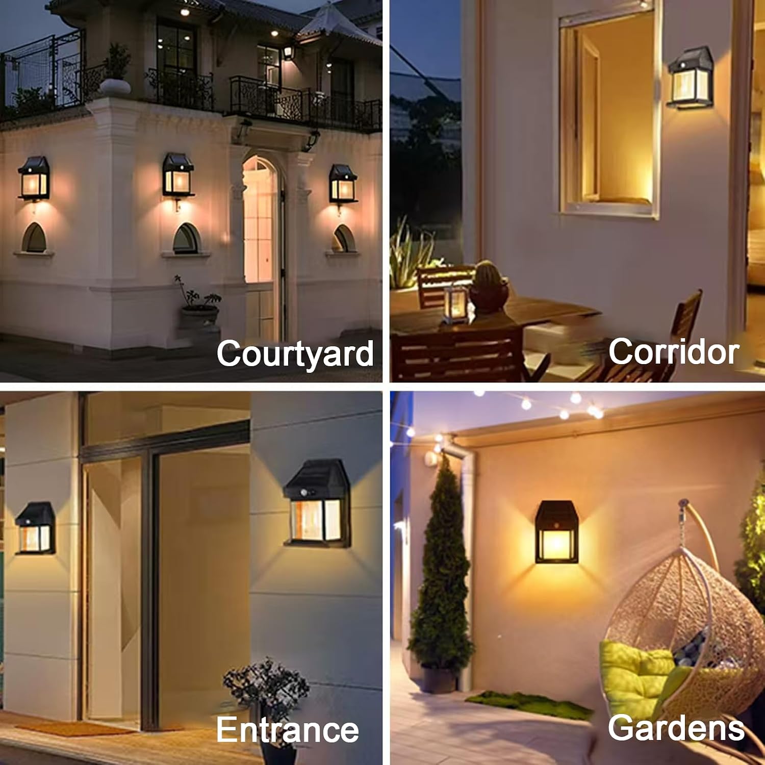Thumbnail 6 de Hqynss Solar Lights Outdoor (2 Pack): IP65 Waterproof Wall Lanterns with Motion Sensor and 3 Modes