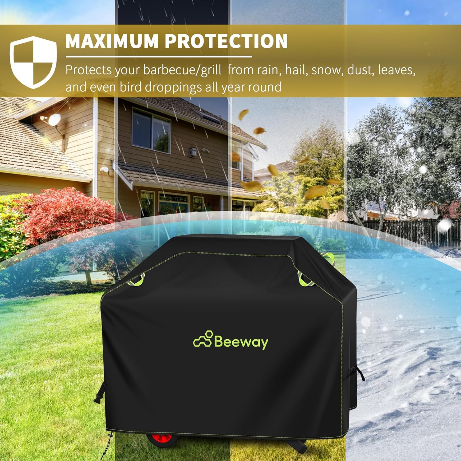 Thumbnail 6 de BEEWAY BBQ Cover 145cm x 61cm x 122cm