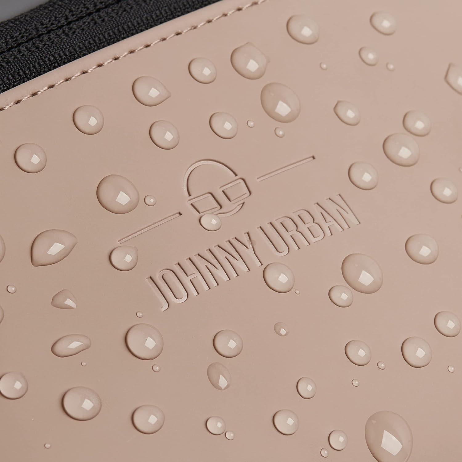 Detalle de Johnny Urban Bauchtasche Riley Beige/Grau – Gürteltasche & Crossbody mit flexiblem Gurt