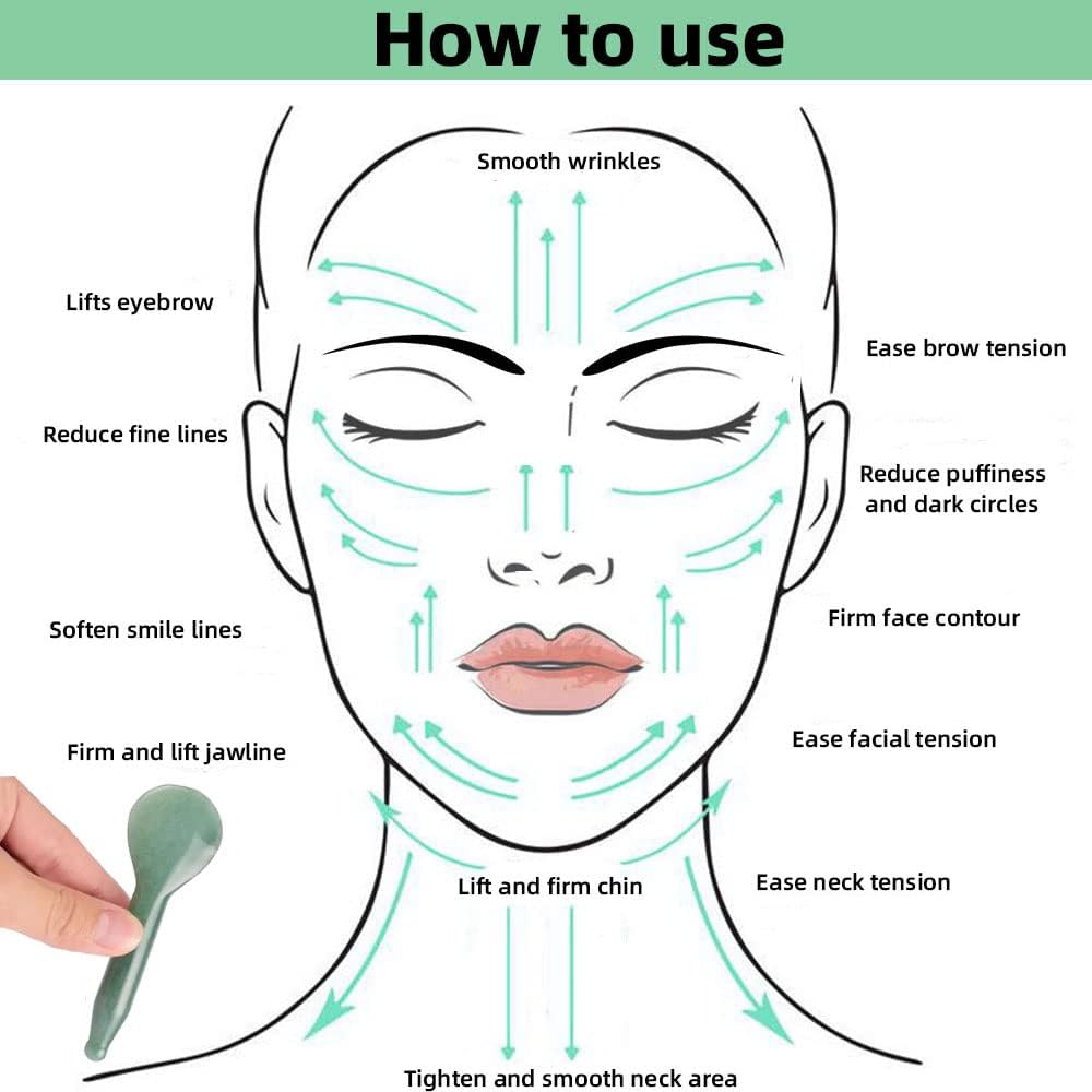 Thumbnail 3 de TOP SEWING Jade Gua Sha facial tool